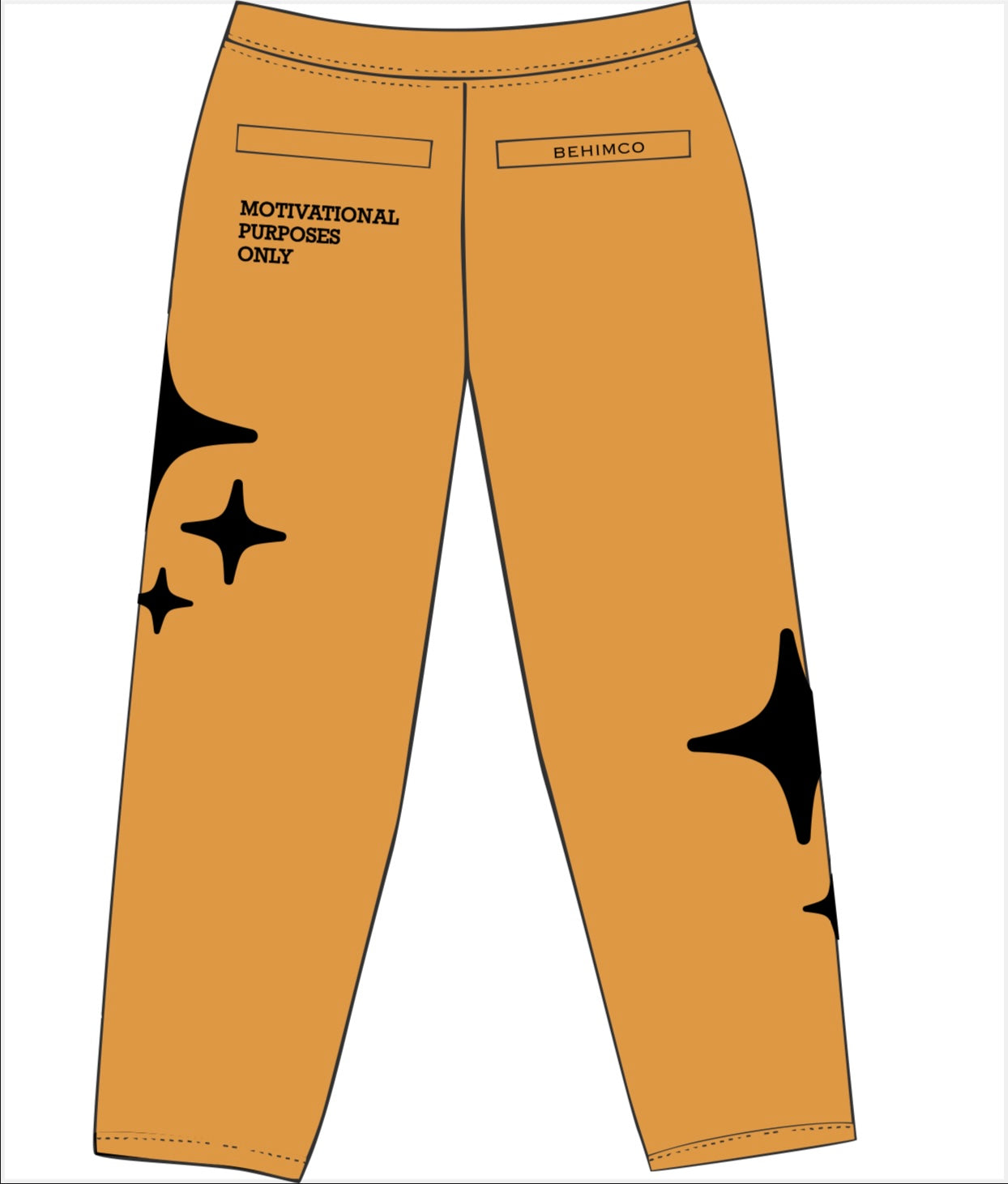 SATIN LINED FLARED SWEATPANTS (HONEY MUSTARD)